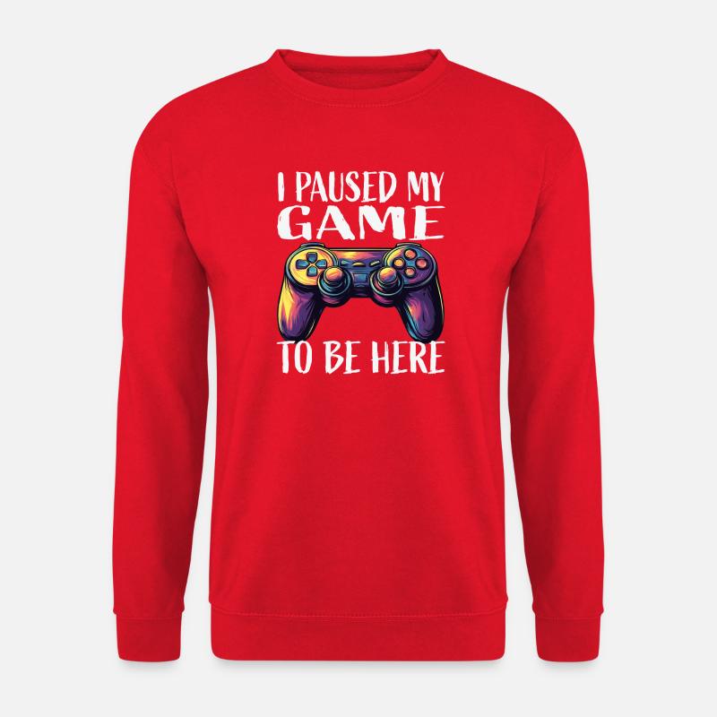 Game Pause Neon Controller - Unisex Sweatshirt - red