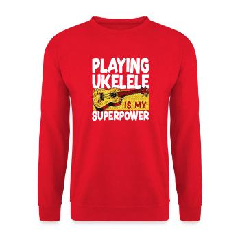 Jeu du ukulélé hawaïen - Sweat-shirt Unisexe - rouge - Devant - Alina (178cm) & Michal (187cm)