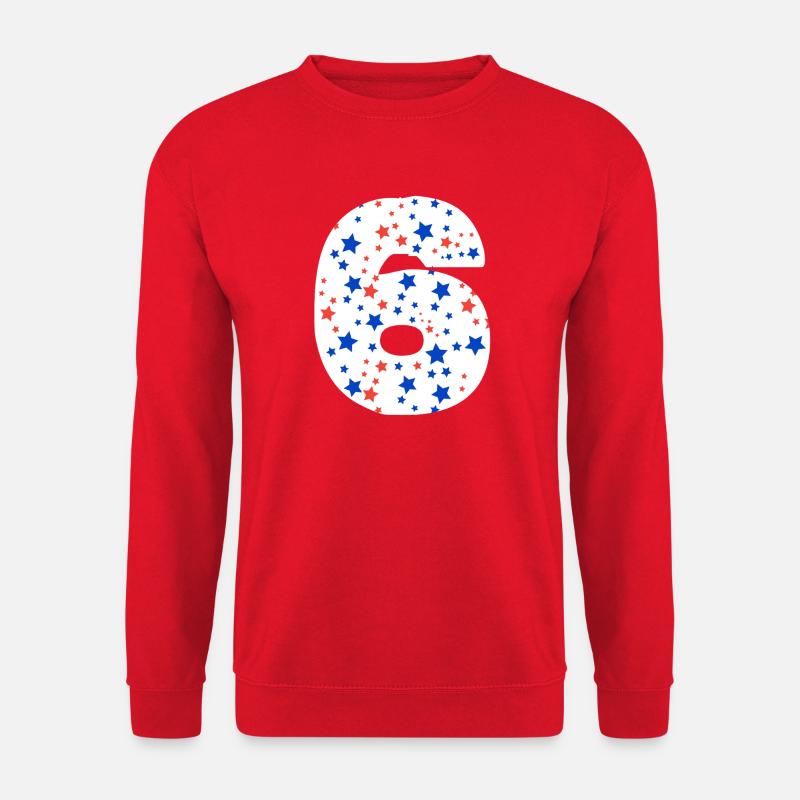 Nummer 6  - Unisex Pullover - Rot