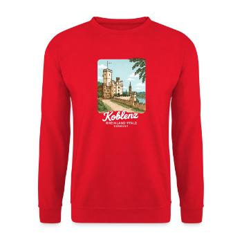 Koblenz - Unisex Sweatshirt - red - Front - Alina (178cm) & Michal (187cm)