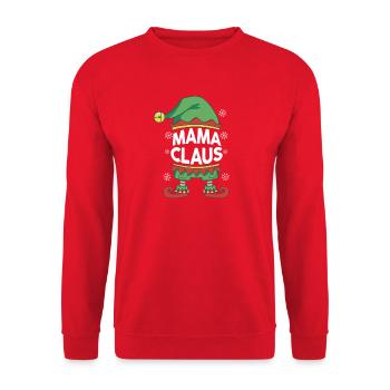 Noël Maman Noël - Sweat-shirt Unisexe - rouge - Devant - Alina (178cm) & Michal (187cm)
