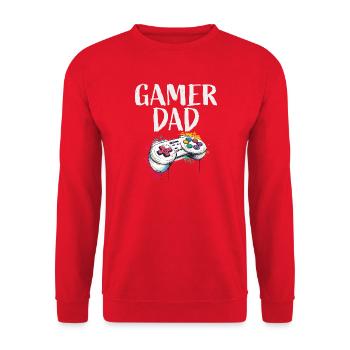 Art de manette Gamer Dad - Sweat-shirt Unisexe - rouge - Devant - Alina (178cm) & Michal (187cm)