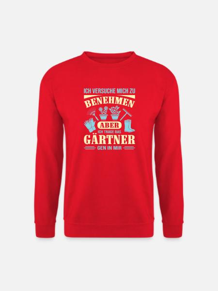 Gartenbau Gärtner Garten Gartenarbeit Sprüche - Unisex Pullover - Rot