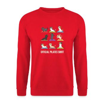 Drôle de Yoga Chats Pilates Maillot Sport de Sport - Sweat-shirt Unisexe - rouge - Devant - Alina (178cm) & Michal (187cm)