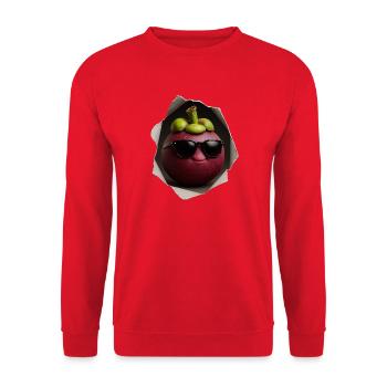 Mangosteen with sunglasses - Unisex Sweatshirt - red - Front - Alina (178cm) & Michal (187cm)