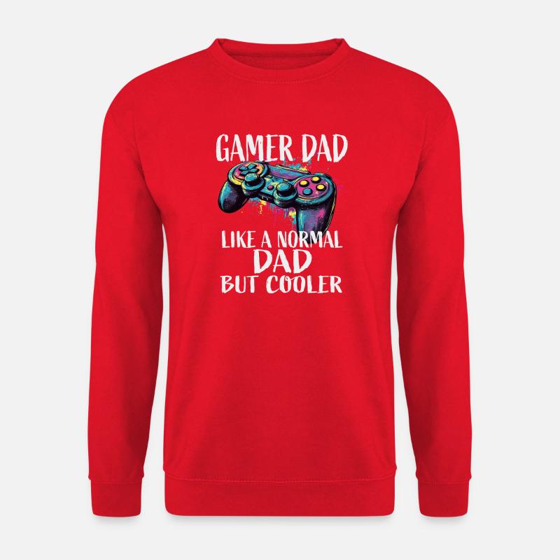 Gamer Dad Cooler Controller Splash - Unisex Sweatshirt - red