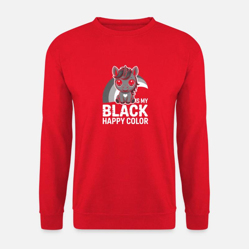 Grauer Einhorn-Regenbogen - Unisex Pullover - Rot