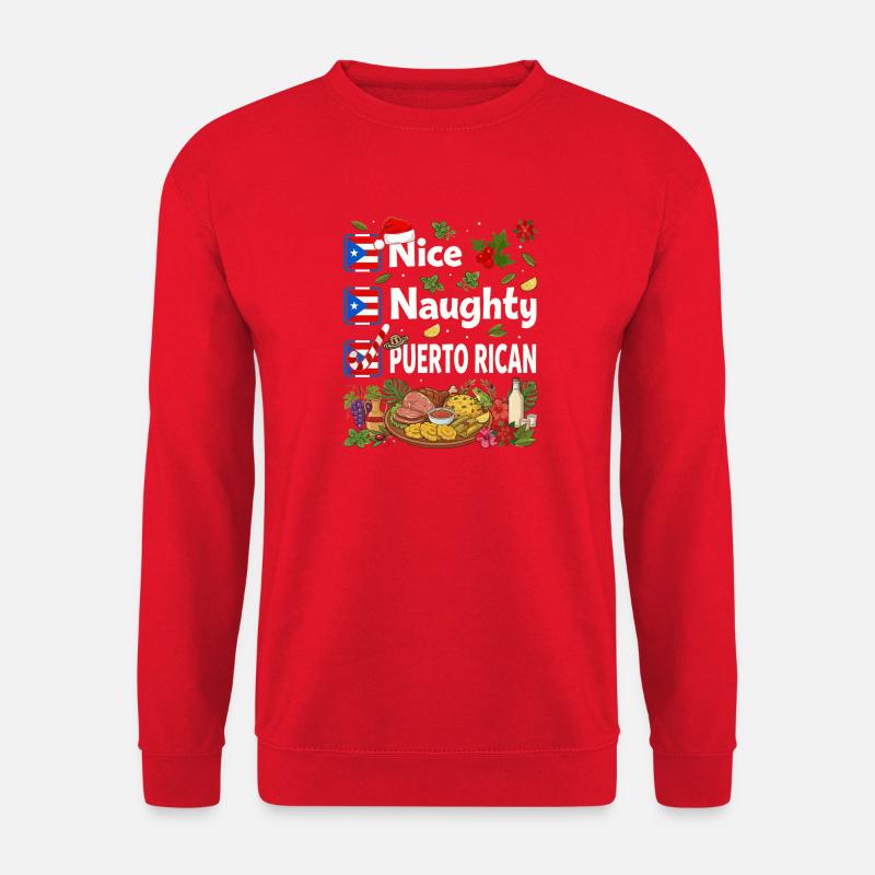 Nice Naughty Puerto Rican Feast - Unisex Pullover - Rot