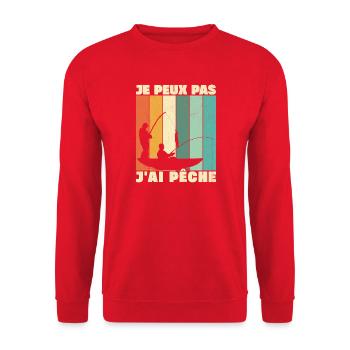 Je Peux Pas J'ai Pêche - Sweat-shirt Unisexe - rouge - Devant - Alina (178cm) & Michal (187cm)
