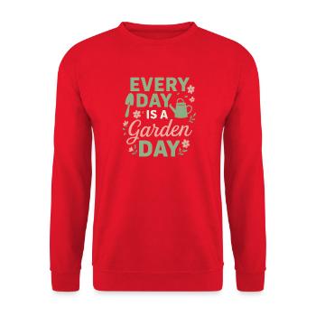 Every Day is a Garden Day - Unisex Pullover - Rot - Vorne - Alina (178cm) & Michal (187cm)