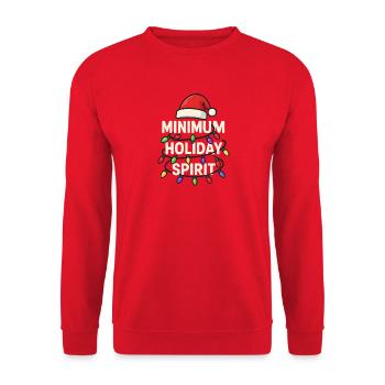 Fantôme de Noël minimal Drôle de Noël Bah - Sweat-shirt Unisexe - rouge - Devant - Alina (178cm) & Michal (187cm)