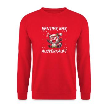 Santa Claus Christmas Tree Christmas - Unisex Sweatshirt - red - Front - Alina (178cm) & Michal (187cm)