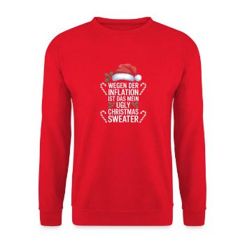 Inflations Ugly Christmas Sweater - Unisex Pullover - Rot - Vorne - Alina (178cm) & Michal (187cm)