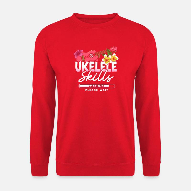 Hawaiian Ukulele Uke Ukulele - Unisex Sweatshirt - red