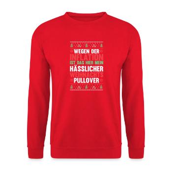Inflation du Père Noël Temps de Noël - Sweat-shirt Unisexe - rouge - Devant - Alina (178cm) & Michal (187cm)