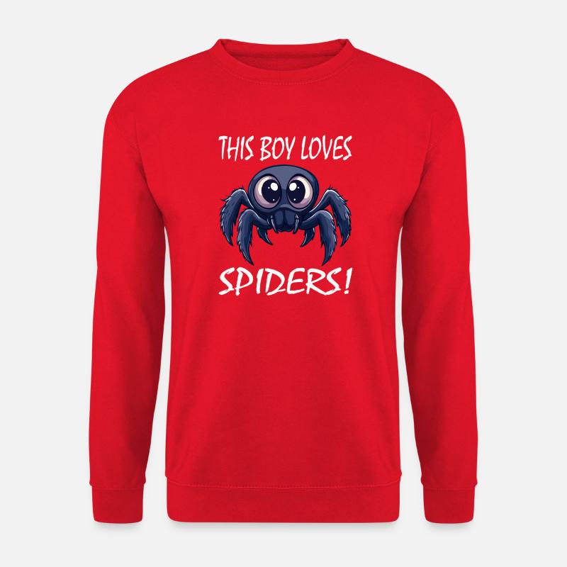 This Boy Loves Spiders - Unisex Sweatshirt - red