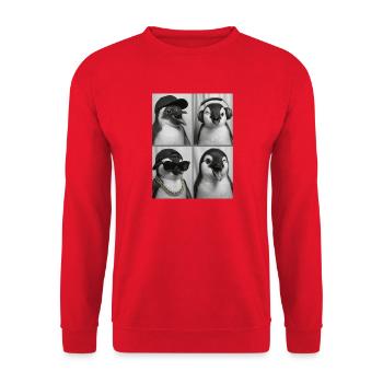 Pingouin - Sweat-shirt Unisexe - rouge - Devant - Alina (178cm) & Michal (187cm)