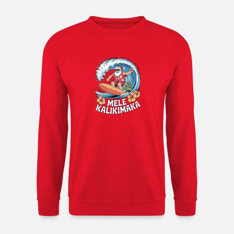 Mele Kalikimaka Hawaii Weihnachten - Unisex Pullover - Rot