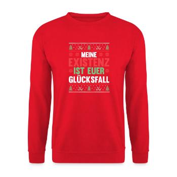 Noël du Père Noël - Sweat-shirt Unisexe - rouge - Devant - Alina (178cm) & Michal (187cm)