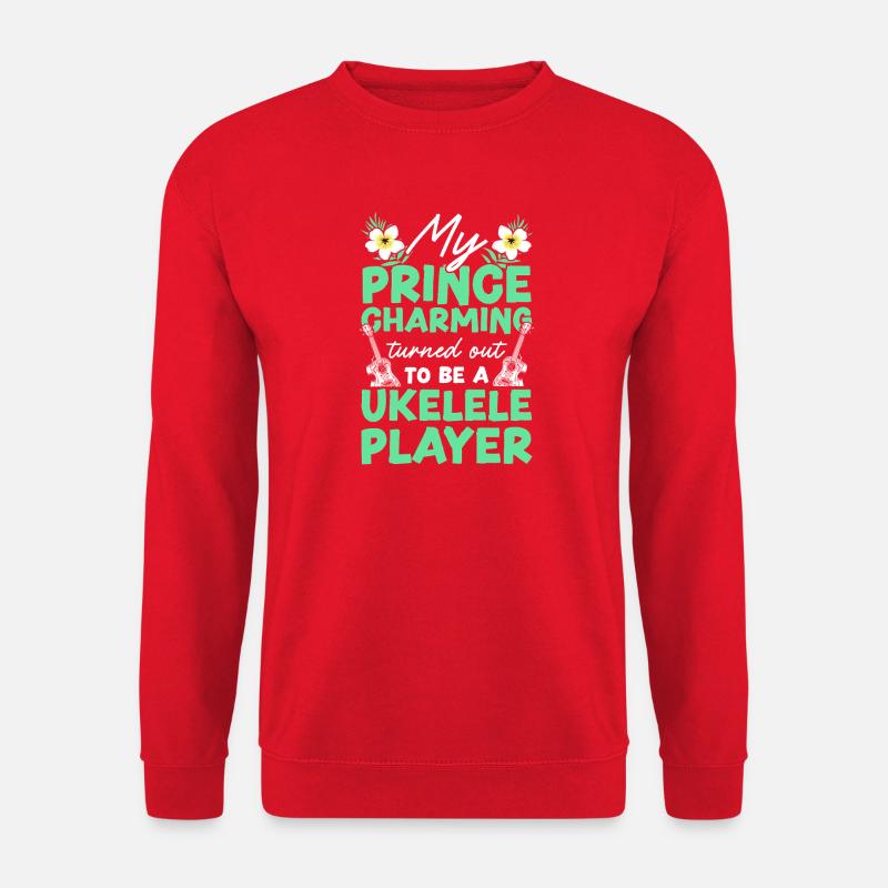 Hawaiian Ukulele Uke Girlfriend My - Unisex Pullover - Rot