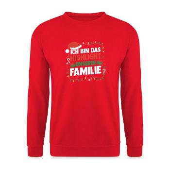 Noël du Père Noël - Sweat-shirt Unisexe - rouge - Devant - Alina (178cm) & Michal (187cm)