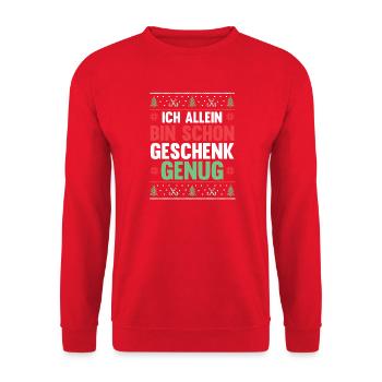 Santa Claus Christmas Time Christmas - Unisex Sweatshirt - red - Front - Alina (178cm) & Michal (187cm)