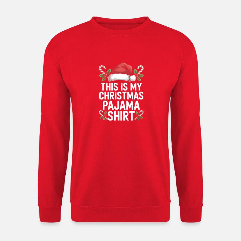 Dieses Weihnachts-Pyjama-Hemd - Unisex Pullover - Rot
