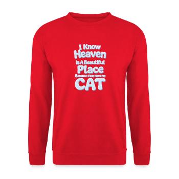Funérailles de consolation du Cat Dead - Sweat-shirt Unisexe - rouge - Devant - Alina (178cm) & Michal (187cm)