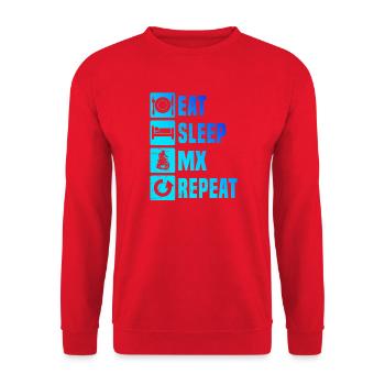 Direkte Motocross Aussage - Unisex Pullover - Rot - Vorne - Alina (178cm) & Michal (187cm)