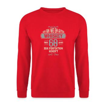 Cadeau pour un 60e anniversaire avec un dicton de 60 ans - Sweat-shirt Unisexe - rouge - Devant - Alina (178cm) & Michal (187cm)