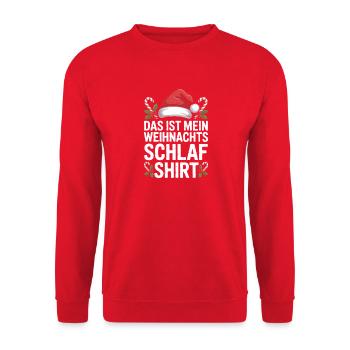 Chemise de nuit de Noël qui dit - Sweat-shirt Unisexe - rouge - Devant - Alina (178cm) & Michal (187cm)