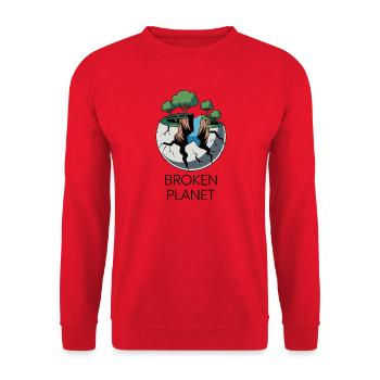 Scène Eco de la planète fissurée - Sweat-shirt Unisexe - rouge - Devant - Alina (178cm) & Michal (187cm)