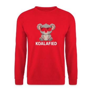 Koala with sunglasses - Unisex Sweatshirt - red - Front - Alina (178cm) & Michal (187cm)