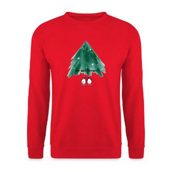 De mignons manchots sous le sapin de Noël - Sweat-shirt Unisexe - rouge - Devant - Alina (178cm) & Michal (187cm)