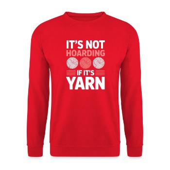 Knitting Saying Crochet DIY Funny Wool Gift - Unisex Sweatshirt - red - Front - Alina (178cm) & Michal (187cm)