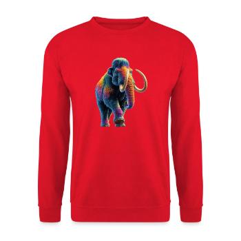 Mammut Wollhaarmammut Eiszeit Mammuts Süßes Mammut - Unisex Pullover - Rot - Vorne - Alina (178cm) & Michal (187cm)