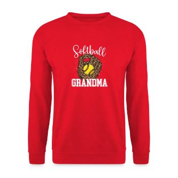 Softball-Großmutter jubelt laut Spieltagsstimmungen - Unisex Pullover - Rot - Vorne - Alina (178cm) & Michal (187cm)