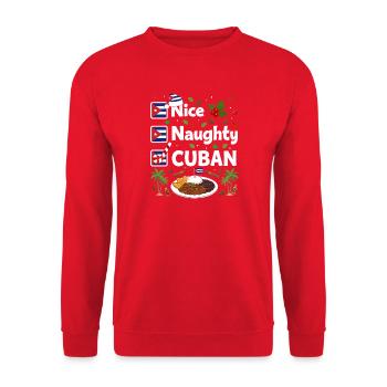 Nice Naughty Cuban - Unisex Pullover - Rot - Vorne - Alina (178cm) & Michal (187cm)