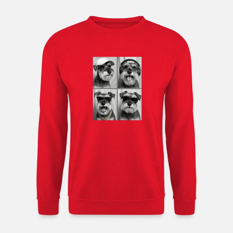  Zwergschnauzer - Unisex Pullover - Rot