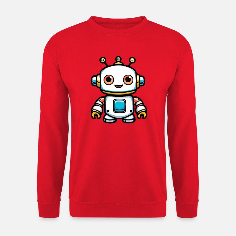 Kleiner Roboheld Cartoon - Unisex Pullover - Rot
