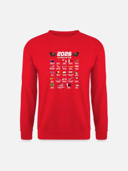 Formula 2026 Circuits for True Formula Fans - Unisex Pullover - Rot