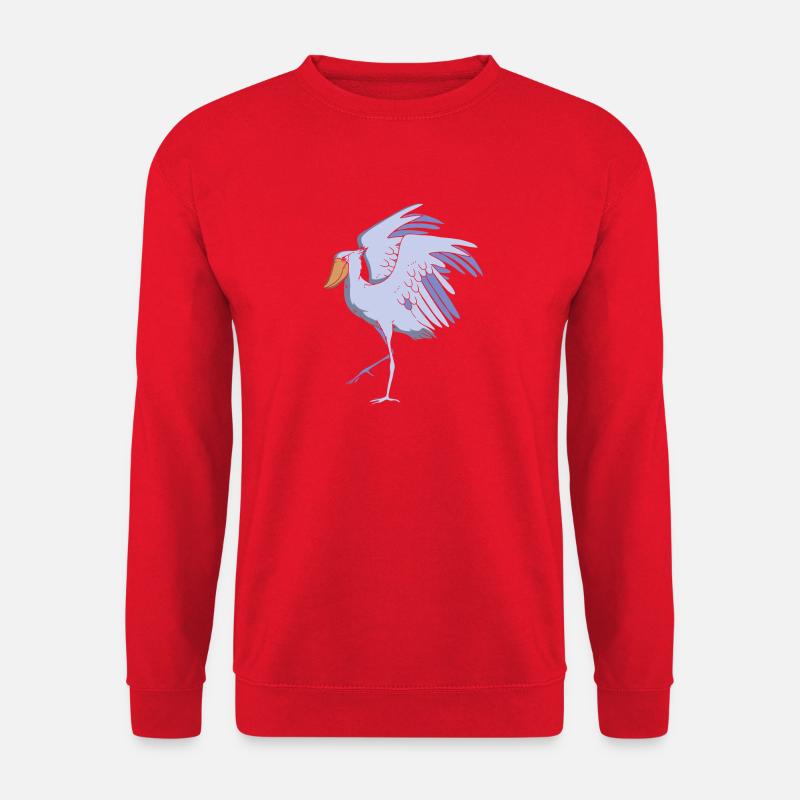 Schuhschnabel Vogel Shoebill - Unisex Pullover - Rot