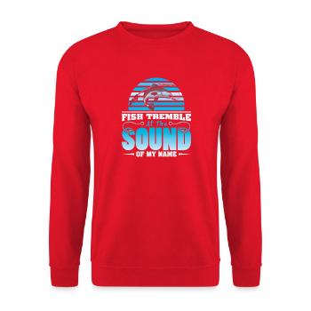 Anglers Fishermen Fishing Sport Fishermen - Unisex Sweatshirt - red - Front - Alina (178cm) & Michal (187cm)