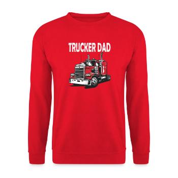 Trucker Father Truck Design - Unisex Sweatshirt - red - Front - Alina (178cm) & Michal (187cm)