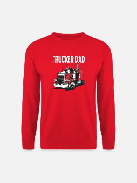Trucker Father Truck Design - Unisex Sweatshirt - red