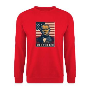 Andrew Johnson Präsident Usa - Unisex Pullover - Rot - Vorne - Alina (178cm) & Michal (187cm)