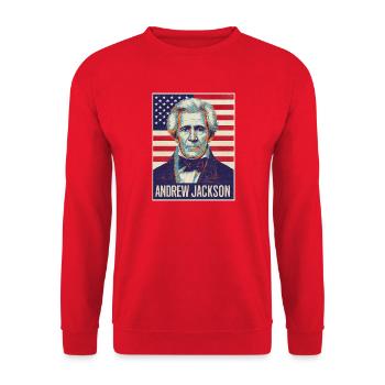 Andrew Jackson Usa - Unisex Sweatshirt - red - Front - Alina (178cm) & Michal (187cm)
