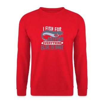 Angler catfish catfish catfish fishing catfish fishing - Unisex Sweatshirt - red - Front - Alina (178cm) & Michal (187cm)
