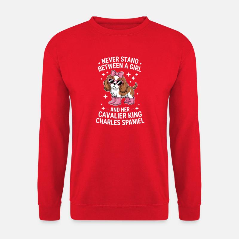 Cavalier King Charles Spaniel Gift - Unisex Sweatshirt - red