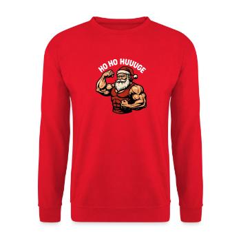 Ho, ho! Huge fun Christmas workout at Fit - Unisex Sweatshirt - red - Front - Alina (178cm) & Michal (187cm)